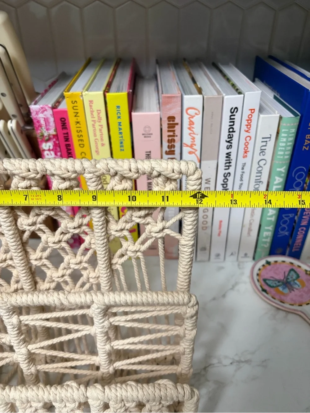 Handwoven Macrame letter/mail Organizer - Natural Cotton